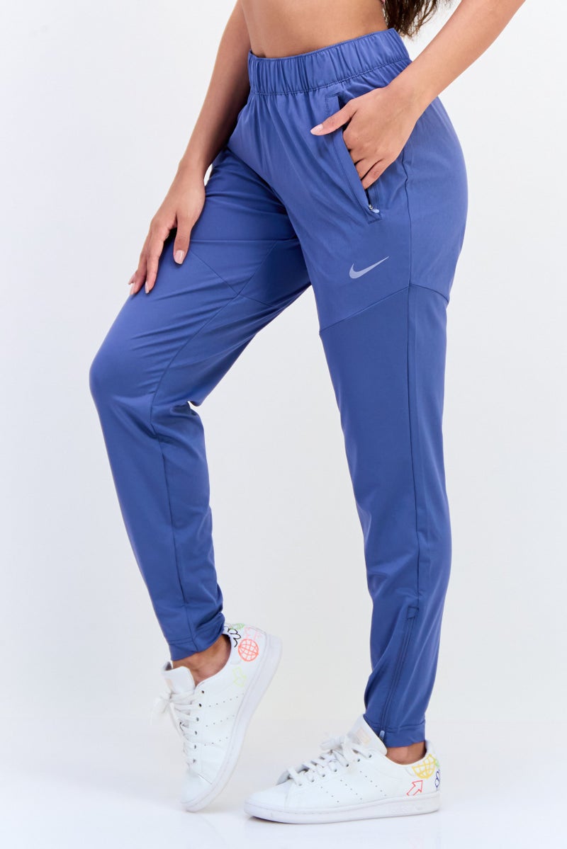 Nike سروال رياضي نسائي مناسب للتدريب، أزرق رمادي - Image 2